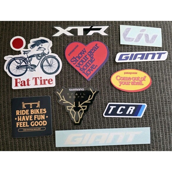 10x Biking Cycling Outdoor Stickers Mixed Lot Liv Shimano XTR Trek Boulder Giant - Picture 5 of 5
